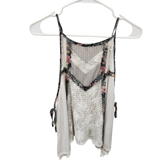 Gimmicks x BKE Buckle Lace Trim Boho Open Sides Tank Top Sz XS - Picture 1 of 8